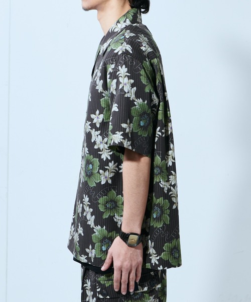 Lui's（ルイス）の「【SILLIS/シリス】LAYERED OPEN COLLAR ALOHA SHIRTS(アロハ柄オープンカラーシャツ)（シャツ/ブラウス・メンズ・ブラック・44/46）」の11枚目の写真