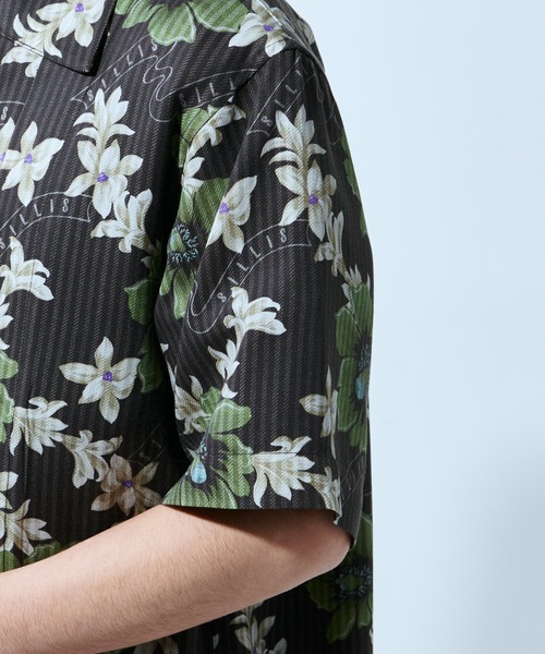 Lui's（ルイス）の「【SILLIS/シリス】LAYERED OPEN COLLAR ALOHA SHIRTS(アロハ柄オープンカラーシャツ)（シャツ/ブラウス・メンズ・ブラック・44/46）」の15枚目の写真