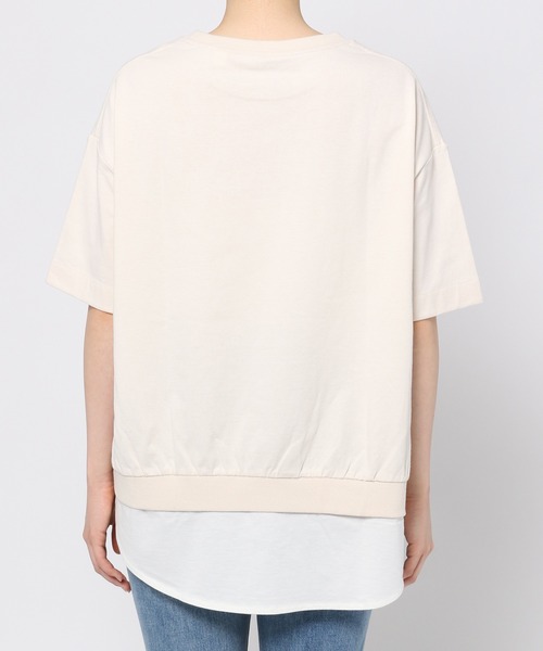 GLOBAL WORK(グローバルワーク)の「USAコットン裾フェイクプルオーバー/942540(Tシャツ/カットソー・レディース・アイボリー/ブラック/ライトベージュ/サックスブルー/グリーン・MEDIUM/LARGE)」の12枚目の写真