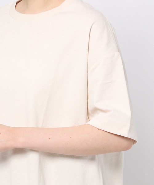 GLOBAL WORK(グローバルワーク)の「USAコットン裾フェイクプルオーバー/942540(Tシャツ/カットソー・レディース・アイボリー/ブラック/ライトベージュ/サックスブルー/グリーン・MEDIUM/LARGE)」の7枚目の写真