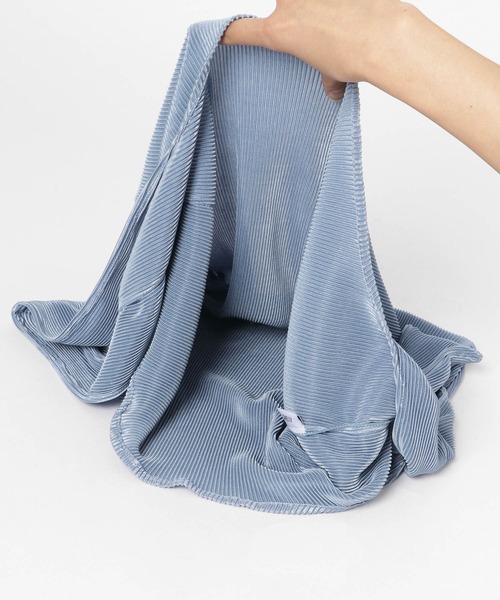 SMELLY（スメリー）の「2WAYプリーツバッグ（エコバッグ/サブバッグ・レディース・ブルー/グレー/ブラウン・-）」の5枚目の写真