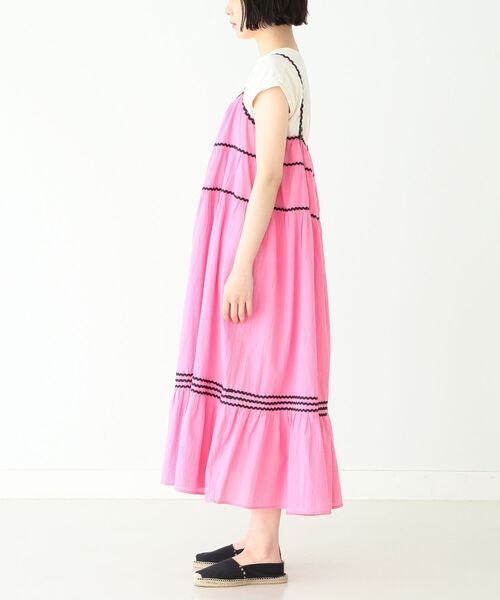 「BEAMS BOY」 キャミソールブラウス ONE SIZE レッド レディース BEAMS BOY（ビームス ボーイ）【8/7再値下げ】カットワーク