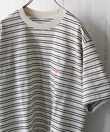 DANTON | DANTON　クルーネック半袖ボーダーポケットTシャツ(Tシャツ/カットソー)