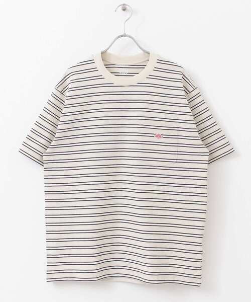 DANTON(ダントン)の「DANTON クルーネック半袖ボーダーポケットTシャツ(Tシャツ/カットソー・メンズ・ホワイト系その他/ブルー系その他/ブラウン系その他・42/40/38)」の21枚目の写真