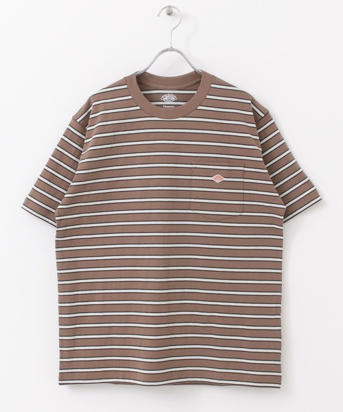 DANTON(ダントン)の「DANTON クルーネック半袖ボーダーポケットTシャツ(Tシャツ/カットソー・メンズ・ホワイト系その他/ブルー系その他/ブラウン系その他・42/40/38)」の22枚目の写真