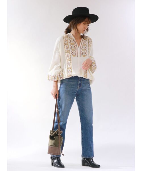 Ungrid（アングリッド）の「加工デニムパンツ（デニムパンツ・レディース・ブルー・24inch）」の6枚目の写真