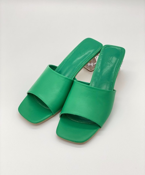 LYDIE（リディー）の「クリアヒールスクエアサンダル（サンダル・レディース・グリーン/オレンジ/オフホワイト/ブラック系その他/ブラック/ホワイト系その他/イエロー/ベージュ/ベージュ系その他・L/LL/M/S/XS）」の12枚目の写真