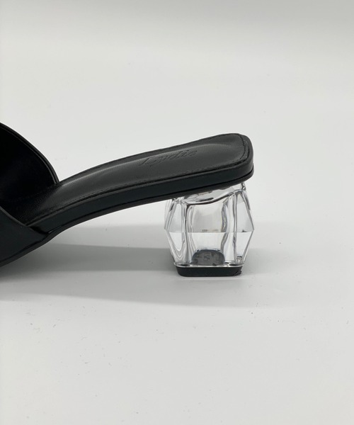 LYDIE（リディー）の「クリアヒールスクエアサンダル（サンダル・レディース・グリーン/オレンジ/オフホワイト/ブラック系その他/ブラック/ホワイト系その他/イエロー/ベージュ/ベージュ系その他・L/LL/M/S/XS）」の10枚目の写真