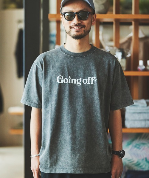 BAYFLOW（ベイフロー）の「スノーウォッシュプリントTEE（Tシャツ/カットソー・メンズ・ベージュ/セージグリーン/チャコール/ラベンダー・SMALL/MEDIUM/LARGE）」の2枚目の写真