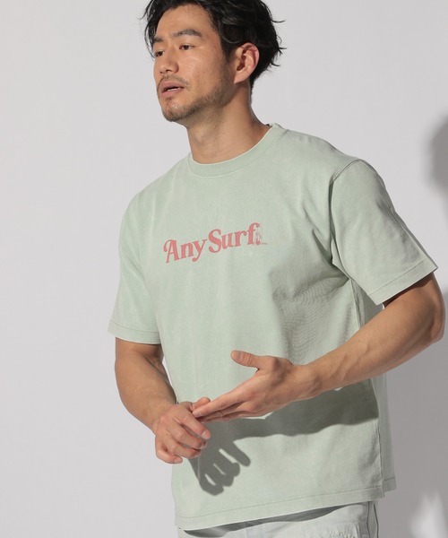 BAYFLOW（ベイフロー）の「スノーウォッシュプリントTEE（Tシャツ/カットソー・メンズ・ベージュ/セージグリーン/チャコール/ラベンダー・SMALL/MEDIUM/LARGE）」の5枚目の写真