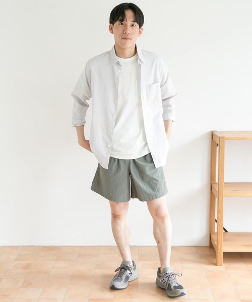 URBAN RESEARCH DOORS（アーバンリサーチドアーズ）の「パナマドビー7分袖シャツ（シャツ/ブラウス・メンズ・ベージュ/ブルー系その他/オフホワイト/ベージュ系その他・40/38）」の7枚目の写真