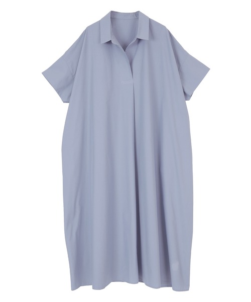 titivate（ティティベイト）の「ﾜｲﾄﾞｼﾙｴｯﾄｽｷｯﾊﾟｰｼｬﾂﾜﾝﾋﾟｰｽ（シャツワンピース・レディース・ベージュ/ブルー/ブラウン/ブラック・S/M）」の8枚目の写真