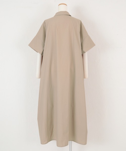 titivate（ティティベイト）の「ﾜｲﾄﾞｼﾙｴｯﾄｽｷｯﾊﾟｰｼｬﾂﾜﾝﾋﾟｰｽ（シャツワンピース・レディース・ベージュ/ブルー/ブラウン/ブラック・S/M）」の19枚目の写真