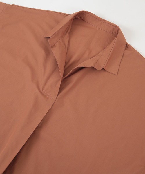 titivate（ティティベイト）の「ﾜｲﾄﾞｼﾙｴｯﾄｽｷｯﾊﾟｰｼｬﾂﾜﾝﾋﾟｰｽ（シャツワンピース・レディース・ベージュ/ブルー/ブラウン/ブラック・S/M）」の21枚目の写真