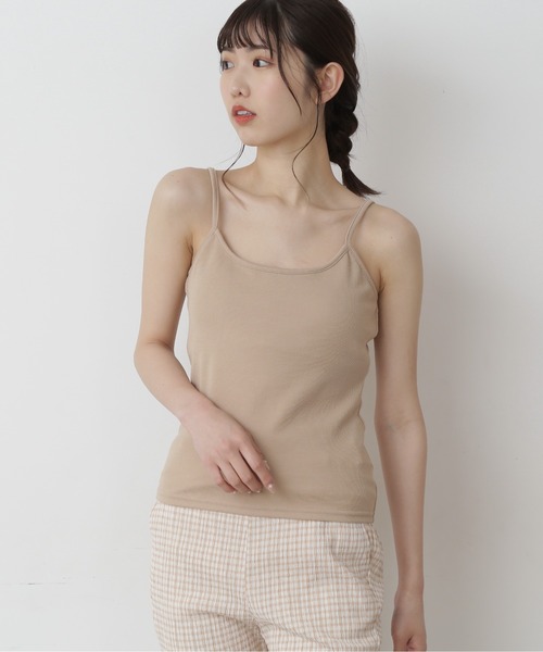 FREE'S MART（フリーズマート）の「カップ付きバックオープンキャミソール（キャミソール・レディース・ブラック/ブルー/ベージュ・FREE）」の18枚目の写真