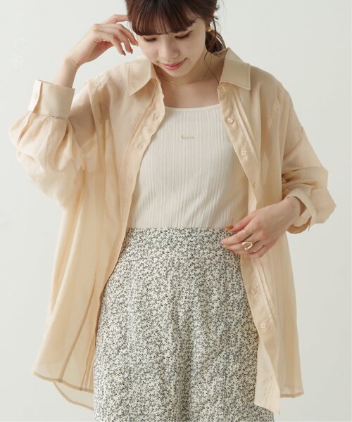 RAY CASSIN(レイカズン)の「シアータックシャツ(シャツ/ブラウス・レディース・ベージュ/パープル/オレンジ・FREE)」の5枚目の写真