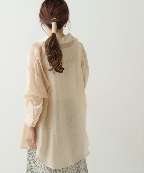 RAY CASSIN(レイカズン)の「シアータックシャツ(シャツ/ブラウス・レディース・ベージュ/パープル/オレンジ・FREE)」の6枚目の写真