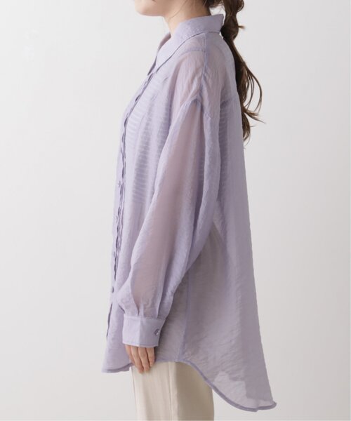 RAY CASSIN(レイカズン)の「シアータックシャツ(シャツ/ブラウス・レディース・ベージュ/パープル/オレンジ・FREE)」の17枚目の写真