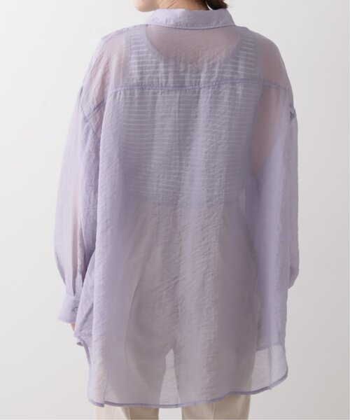 RAY CASSIN(レイカズン)の「シアータックシャツ(シャツ/ブラウス・レディース・ベージュ/パープル/オレンジ・FREE)」の18枚目の写真