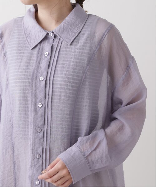 RAY CASSIN(レイカズン)の「シアータックシャツ(シャツ/ブラウス・レディース・ベージュ/パープル/オレンジ・FREE)」の22枚目の写真