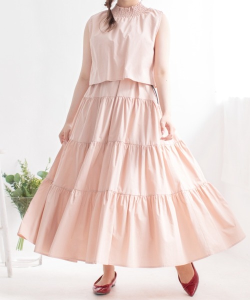 Mysa&Liina(ミーサリーナ)の「レイヤードノースリティアードワンピース(ワンピース・レディース・ブラック/ベージュ/オフホワイト/イエロー/ブルー・M)」の7枚目の写真