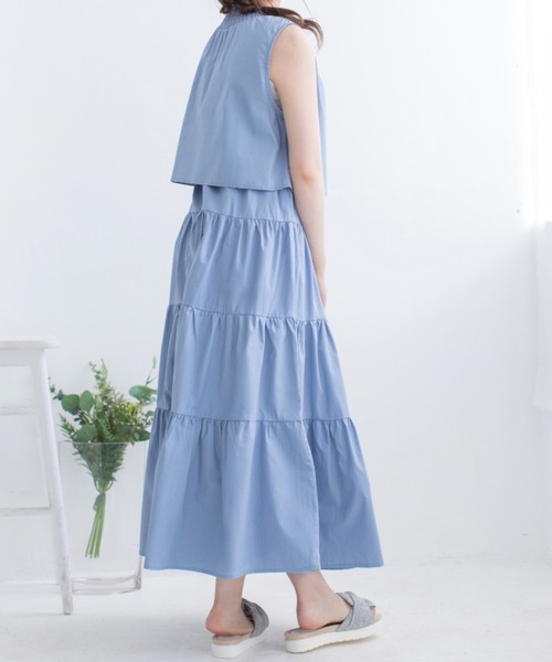 Mysa&Liina(ミーサリーナ)の「レイヤードノースリティアードワンピース(ワンピース・レディース・ブラック/ベージュ/オフホワイト/イエロー/ブルー・M)」の15枚目の写真