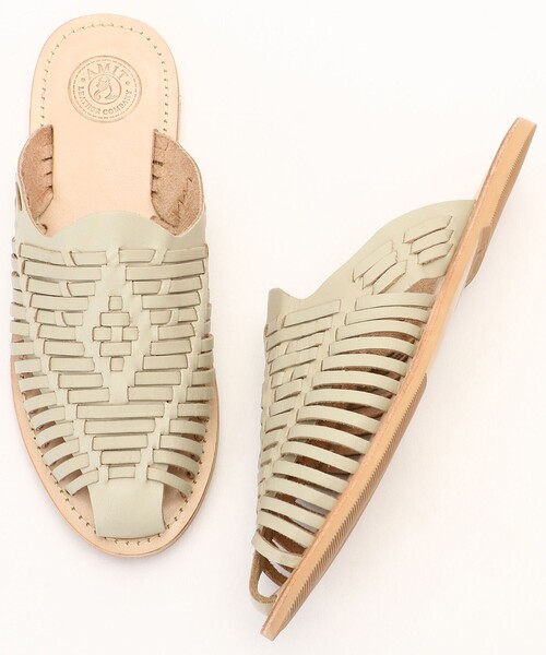 FREAK'S STORE(フリークスストア)の「【WEB限定】AMIT LEATHER COMPANY /アミット レザー カンパニー 編み込みミュール(フラットサンダル)(サンダル・レディース・ダークブラウン/ベージュ/ブラウン/シルバー・38/36/37)」の3枚目の写真