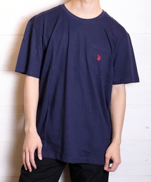 U.S. POLO ASSN./ビッグシルエット ワンポイント刺繍 ポケットクルーネック 半袖Tシャツ 3902