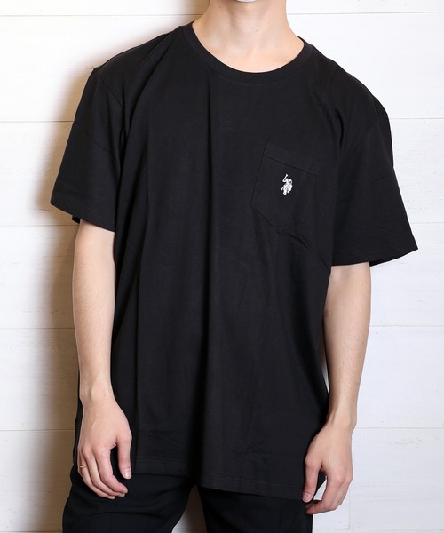 U.S. POLO ASSN.（ユーエスポロアッスン）の「U.S. POLO ASSN./ビッグシルエット ワンポイント刺繍 ポケットクルーネック 半袖Ｔシャツ 3902（Tシャツ/カットソー・メンズ・ホワイト/ブラック/ネイビー/グレー・SMALL/MEDIUM/LARGE/X-LARGE）」の3枚目の写真