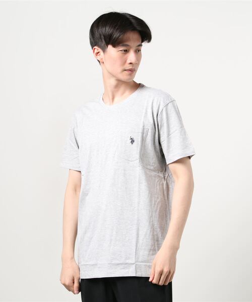U.S. POLO ASSN.（ユーエスポロアッスン）の「U.S. POLO ASSN./ビッグシルエット ワンポイント刺繍 ポケットクルーネック 半袖Ｔシャツ 3902（Tシャツ/カットソー・メンズ・ホワイト/ブラック/ネイビー/グレー・SMALL/MEDIUM/LARGE/X-LARGE）」の10枚目の写真