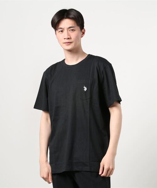 U.S. POLO ASSN.（ユーエスポロアッスン）の「U.S. POLO ASSN./ビッグシルエット ワンポイント刺繍 ポケットクルーネック 半袖Ｔシャツ 3902（Tシャツ/カットソー・メンズ・ホワイト/ブラック/ネイビー/グレー・SMALL/MEDIUM/LARGE/X-LARGE）」の9枚目の写真