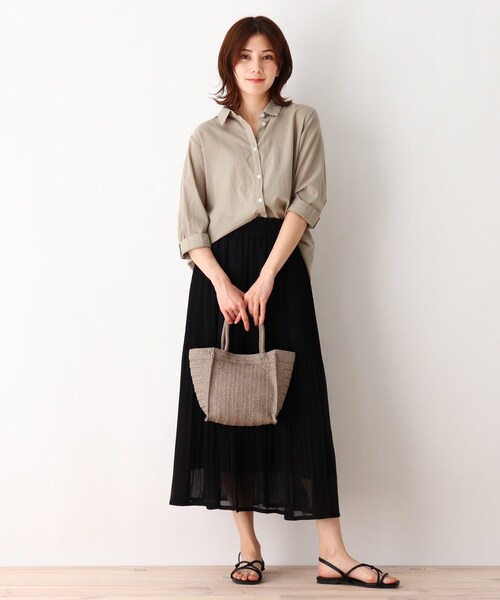 SHOO・LA・RUE（シューラルー）の「◆ペーパーブレードスクエアトート（トートバッグ・レディース・ブラック/ブラウン系その他/ブラウン系/レッド系1・00）」の11枚目の写真