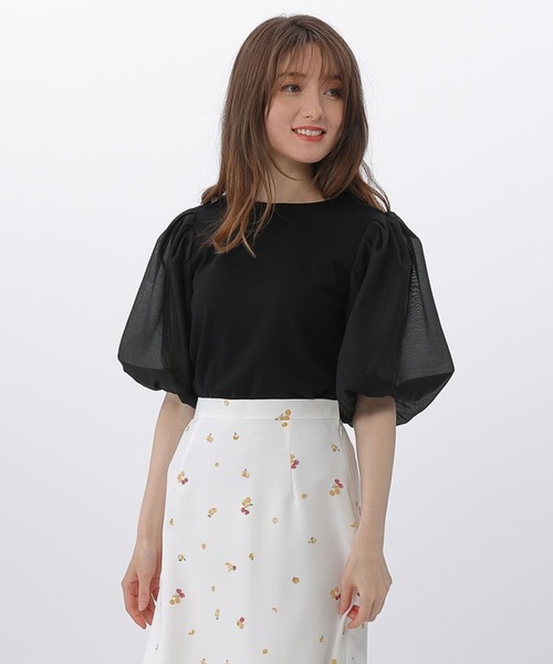 BE RADIANCE（ビーラディエンス）の「バルーンスリーブトップス（Tシャツ/カットソー・レディース・ピンク/ミント/ホワイト/ブラック・FREE）」の3枚目の写真