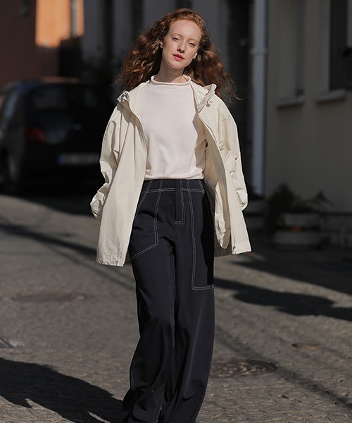 chuclla（チュクラ）の「ステッチ ワイドパンツ chw1551（その他パンツ・レディース・ダークネイビー・S/M/XS）」の7枚目の写真