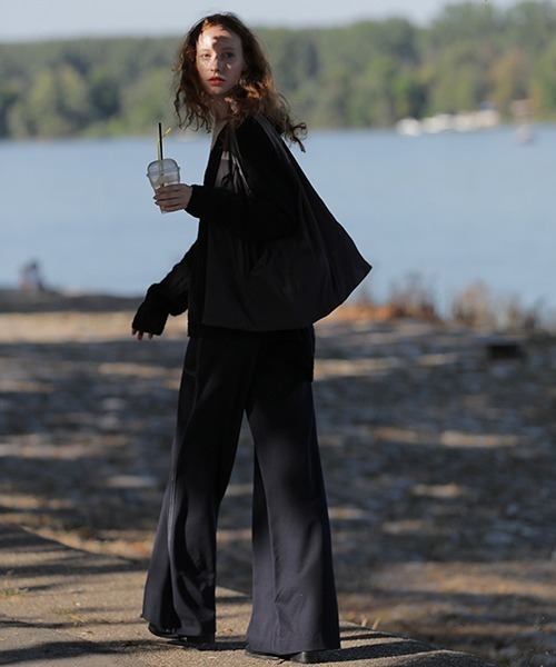 chuclla（チュクラ）の「ステッチ ワイドパンツ chw1551（その他パンツ・レディース・ダークネイビー・S/M/XS）」の10枚目の写真