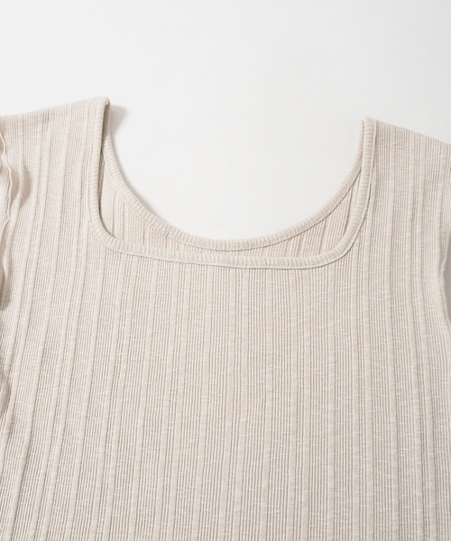 Crisp（クリスプ）の「2wayスラブリブタンク（タンクトップ・レディース・ベージュ/アイボリー・FREE）」の16枚目の写真