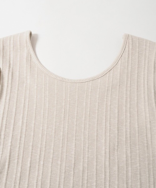 Crisp（クリスプ）の「2wayスラブリブタンク（タンクトップ・レディース・ベージュ/アイボリー・FREE）」の18枚目の写真