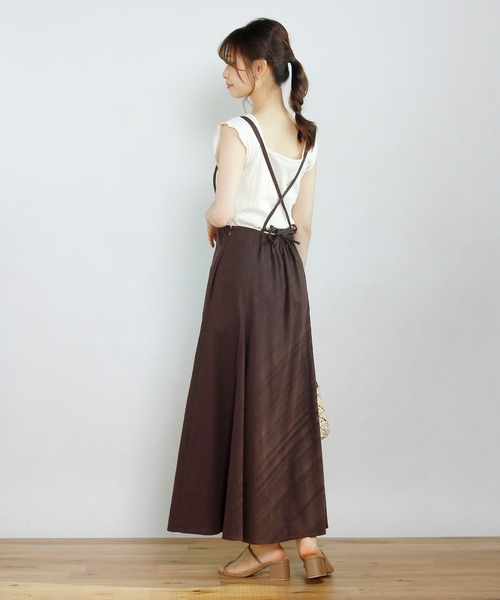 Crisp（クリスプ）の「2wayスラブリブタンク（タンクトップ・レディース・ベージュ/アイボリー・FREE）」の4枚目の写真