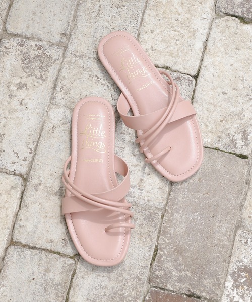 studio CLIP（スタディオクリップ）の「ナロークロスサンダル（サンダル・レディース・ピンク/イエロー/オフホワイト/ブラック/ブルー・MEDIUM/LARGE）」の5枚目の写真