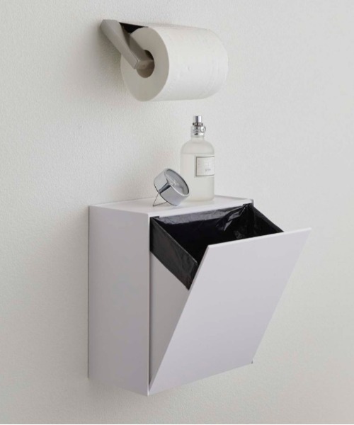 tower（タワー）の「tower（タワー）ウォールトイレポット&収納ケース（バス/トイレグッズ・レディース・ホワイト/ブラック・ONE SIZE）」の2枚目の写真