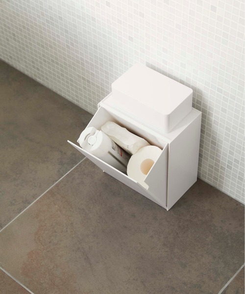 tower（タワー）の「tower（タワー）ウォールトイレポット&収納ケース（バス/トイレグッズ・レディース・ホワイト/ブラック・ONE SIZE）」の13枚目の写真