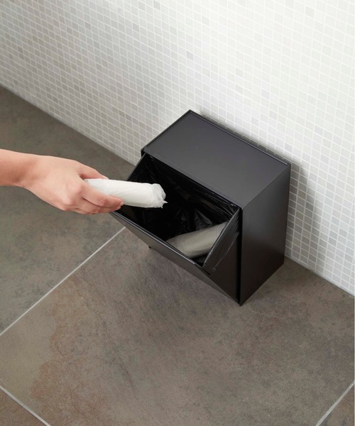 tower（タワー）の「tower（タワー）ウォールトイレポット&収納ケース（バス/トイレグッズ・レディース・ホワイト/ブラック・ONE SIZE）」の6枚目の写真