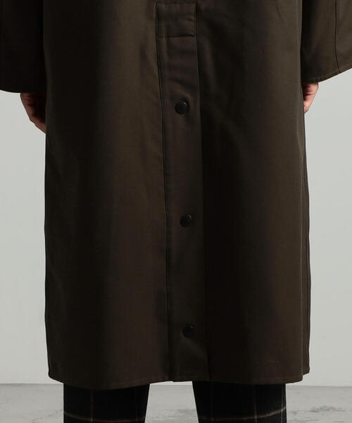 TOMORROWLAND (トゥモローランド)の「【別注】Barbour×TOMORROWLAND OVERSIZED BURGHLEY ウールコットンツイル ロングコート(ステンカラーコート・メンズ・グリーン・40/38/36/34)」の10枚目の写真