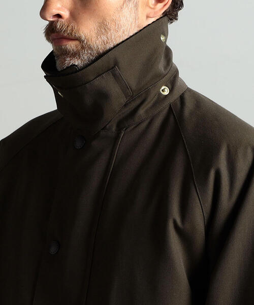 TOMORROWLAND (トゥモローランド)の「【別注】Barbour×TOMORROWLAND OVERSIZED BURGHLEY ウールコットンツイル ロングコート(ステンカラーコート・メンズ・グリーン・40/38/36/34)」の12枚目の写真
