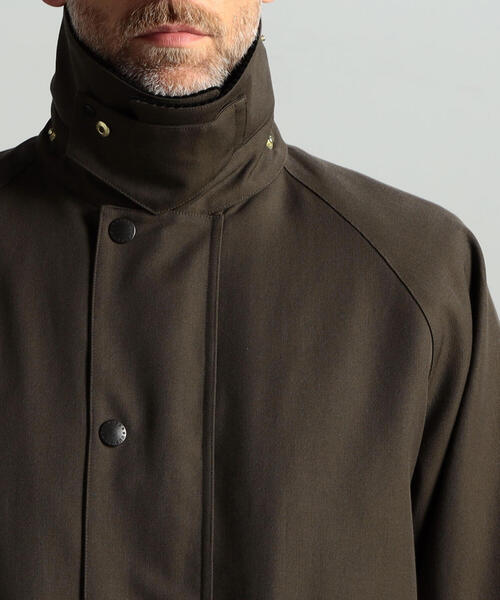 TOMORROWLAND (トゥモローランド)の「【別注】Barbour×TOMORROWLAND OVERSIZED BURGHLEY ウールコットンツイル ロングコート(ステンカラーコート・メンズ・グリーン・40/38/36/34)」の18枚目の写真