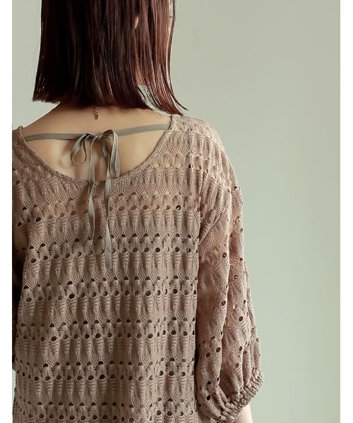 Re:EDIT(リエディ)の「3WAYボリュームスリーブレースワンピース×インナーキャミワンピース(ワンピース・レディース・ブラック/ブラウン/ホワイト/ベージュ・SHORT/TALL/LARGE/MEDIUM)」の22枚目の写真