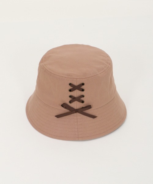 axes femme（アクシーズファム）の「レースアップバケットハット（ハット・レディース・ブラック/ピンク/モカ/キナリ・MEDIUM）」の17枚目の写真