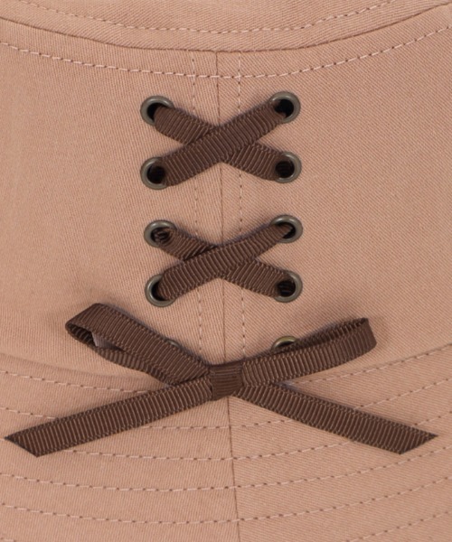 axes femme（アクシーズファム）の「レースアップバケットハット（ハット・レディース・ブラック/ピンク/モカ/キナリ・MEDIUM）」の13枚目の写真
