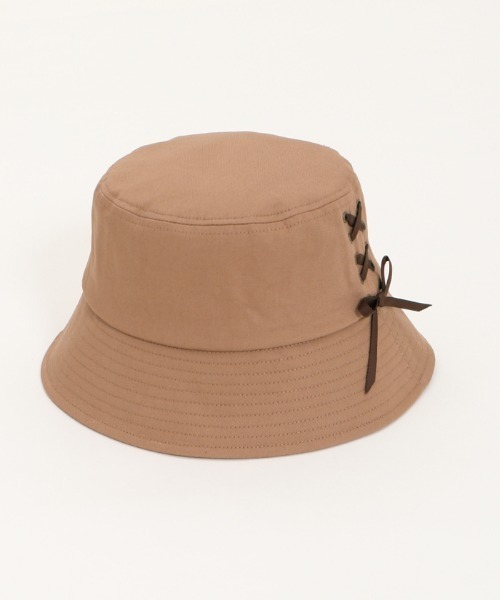 axes femme（アクシーズファム）の「レースアップバケットハット（ハット・レディース・ブラック/ピンク/モカ/キナリ・MEDIUM）」の7枚目の写真