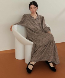 前後2way花柄ティアードワンピース